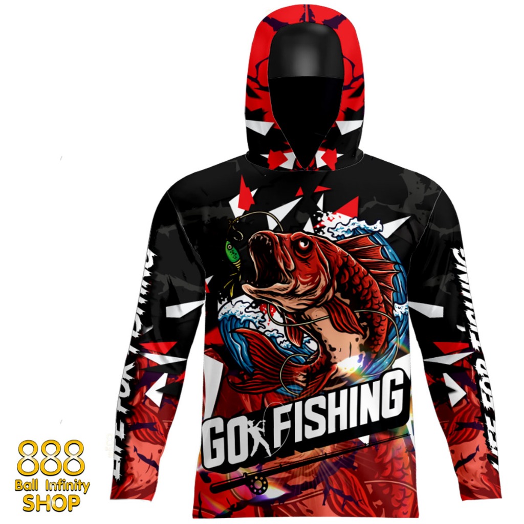 เสื้อตกปลา ฮู้ดผ้าบัฟ Set 4 Go Fishing มี 4 สี (สินค้าพร้อมส่ง) ผ้านุ่ม ป้องกันUV ระบายอากาศดี