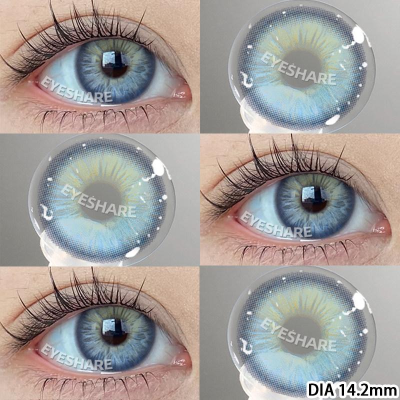 Eyeshare คอนแทคเลนส์ NICOSIA-BLUE คอนแทคเลนส์แบบตะวันตก contact lens รายวัน DIA14.2มม