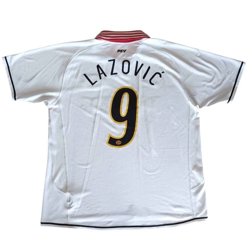 เสื้อบอลแท้ทีมPSV ไอนด์โฮเฟินเนเธอร์แลนด์ รุ่นเยือน ปี 2007-09 LAZOVIC#9 ป้ายคอไซส์ XL มือสอง สภาพดี