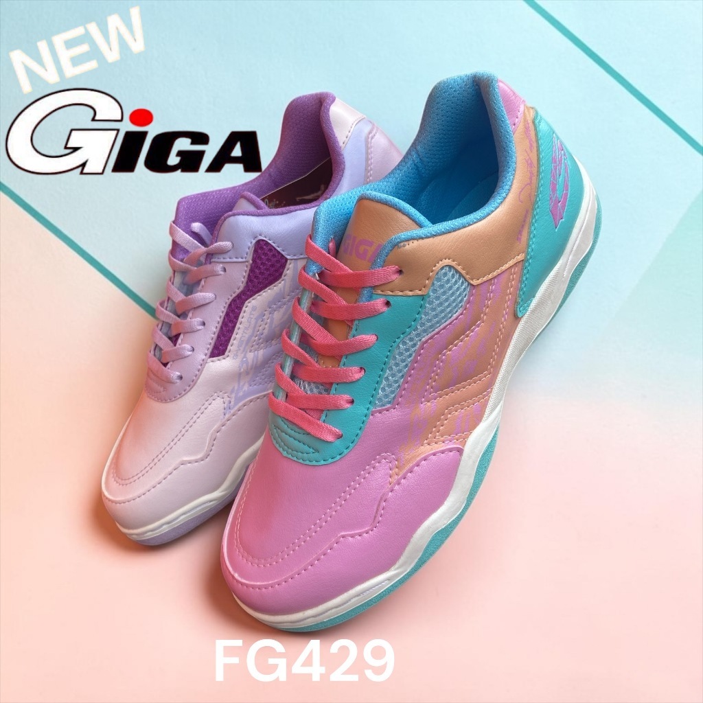 GIGAรองเท้าฟุตซอลรุ่นFG-429มี2สีม่วงและชมพูไซร์39-44