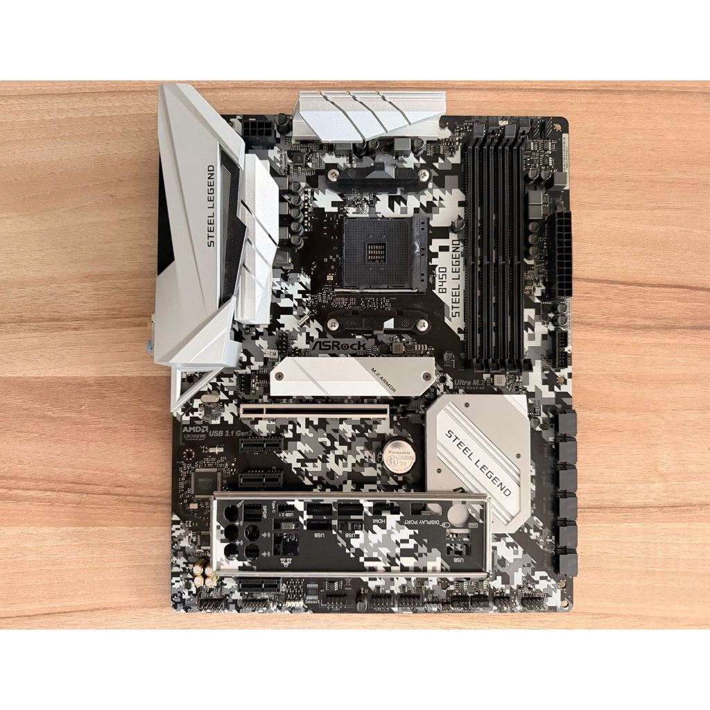 Asrock b450 steel legend am4 พร้อมตัวกล่อง