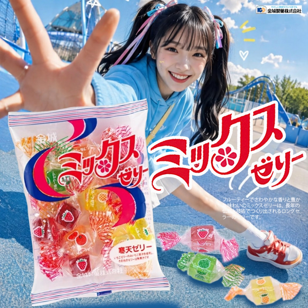 Kinjo Seika Mixed Jelly金城 ミックスゼリーคินโจ เยลลี่รสผลไม้รวม 115/175g