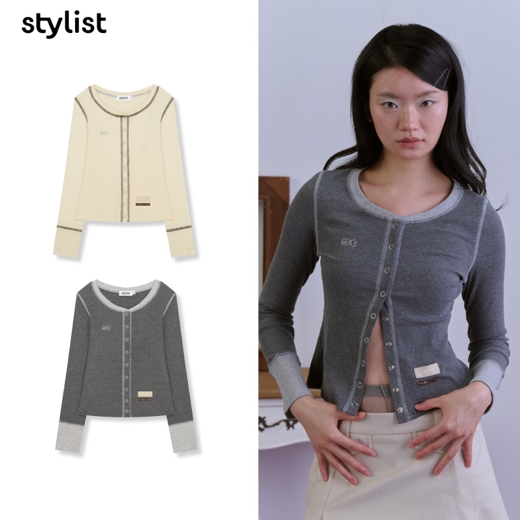 STYLIST - LongSleeve Tee Sia 011 เสื้อแขนยาวมีกระดุม
