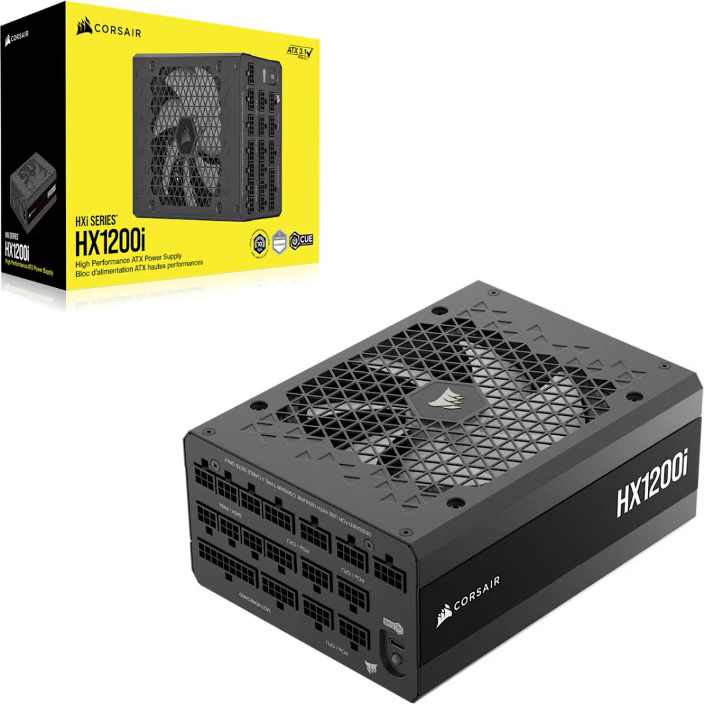 POWER SUPPLY (อุปกรณ์จ่ายไฟ) CORSAIR HX1200i 1200Watt Modular Platinum ATX 3.1 CERTIFIED CP-9020307-