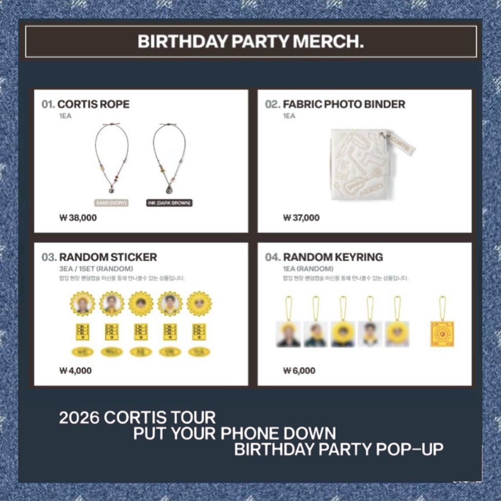 ของแท้ ‼️ ⋆𐙚₊ กู้ดวันเกิด CORTIS MD ♡ BIRTHDAY PARTY MD | น้องคอติส มาติน เจมส์ จูฮุน ออม กอนโฮ