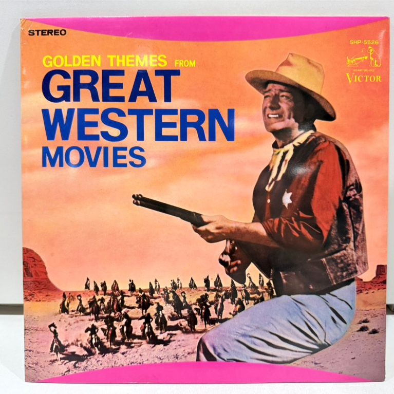 1LP Vinyl Records แผ่นเสียงไวนิล  Various - Golden Themes From Great Western Movies / VG / LP   (H18