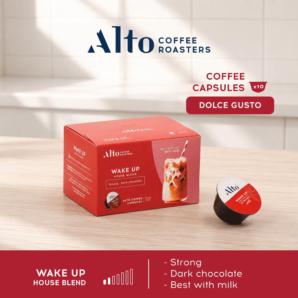 Alto Coffee กาแฟแคปซูล Wake Up Blend สำหรับเครื่อง Nescafe Dolce Gusto (10 แคปซูล)