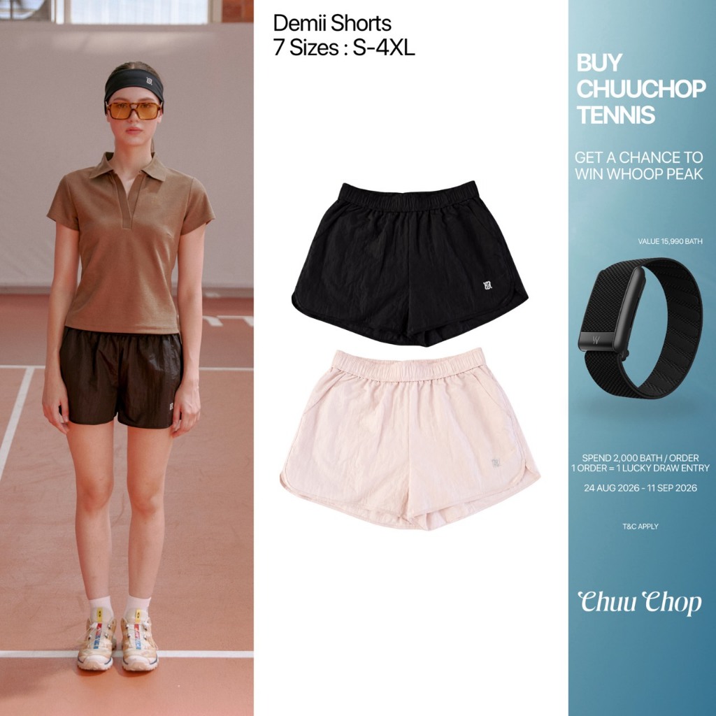 CHUUCHOP | S-4XL | Demii Shorts กางเกงขาสั้นออกกำลังกายผู้หญิง กางเกงวิ่ง เทนนิส กอล์ฟ ฟิตเนส (C8635)