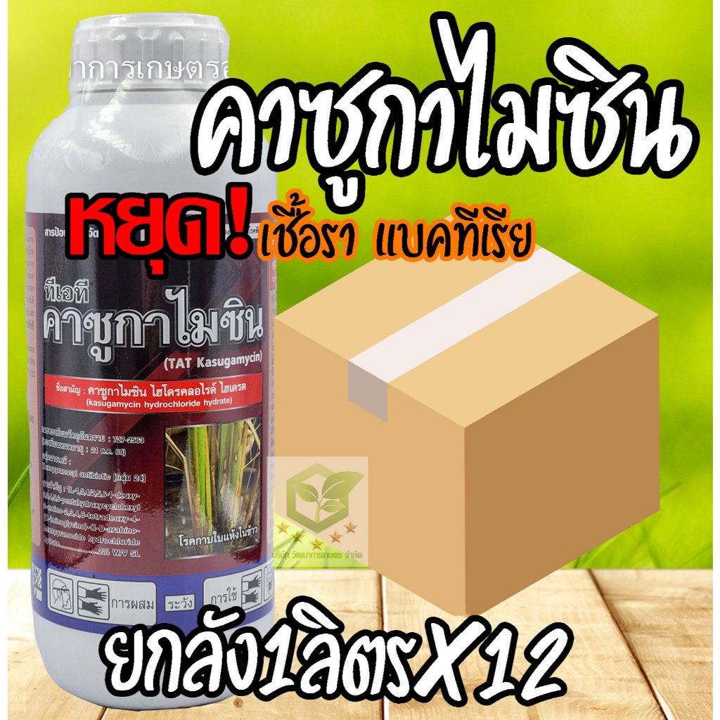 / ยกลัง12ขวด / คาซูกาไมซิน 1ลิตร เรดคาซู คาซูกามัยซิน ไฮโดรคลอไรด์ ไฮเดรต ป้องกันกำจัดโรคพืช โรคใบไหม้ เอ็กซคาซู