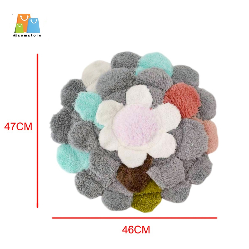 พรมเช็ดเท้ากลีบดอกไม้ คละสี รุ่น LP0021