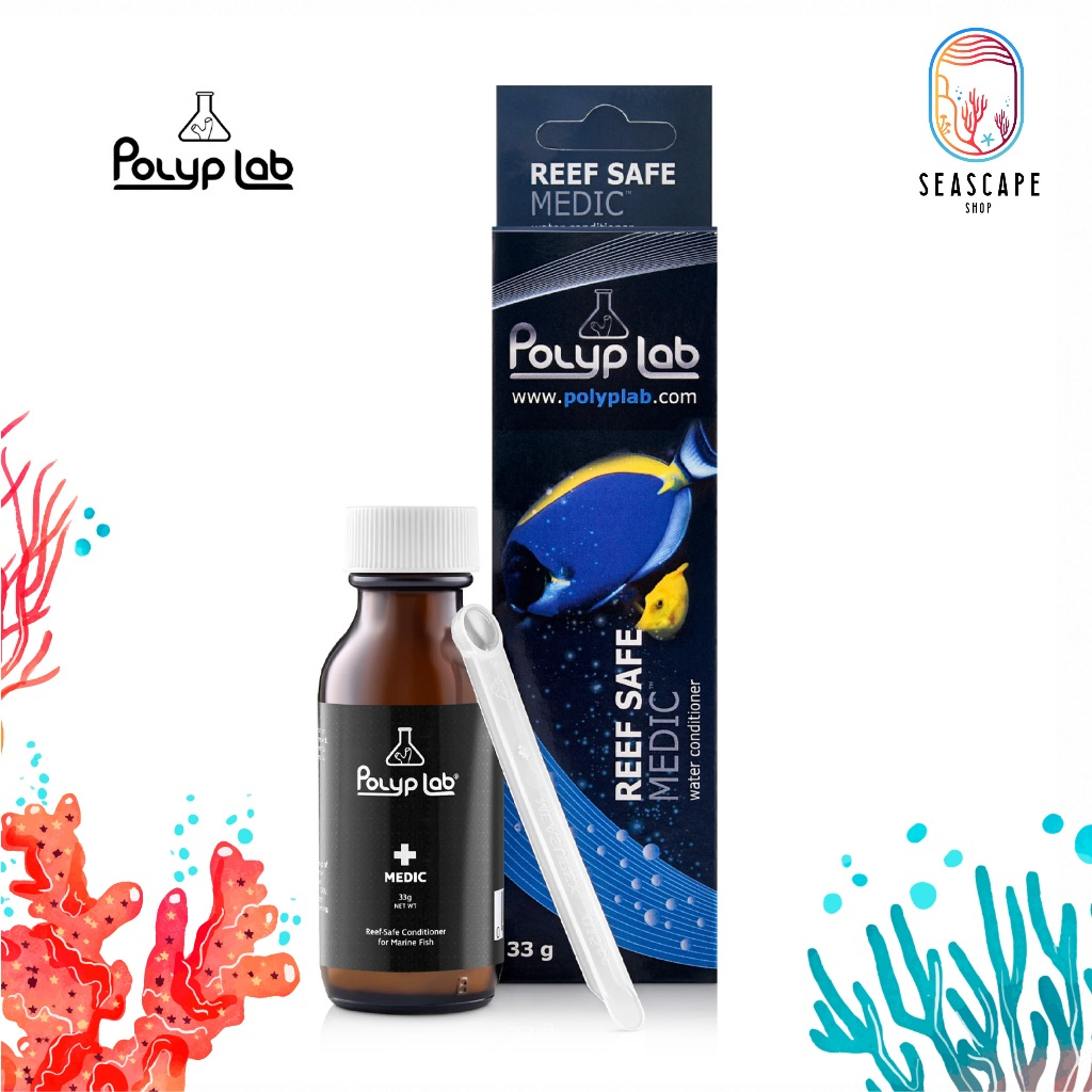 Polyp Lab Reef Safe Medic 33g รักษาจุดขาวปลา ปลอดภัยต่อปะการัง สำหรับตู้ทะเลและน้ำจืด