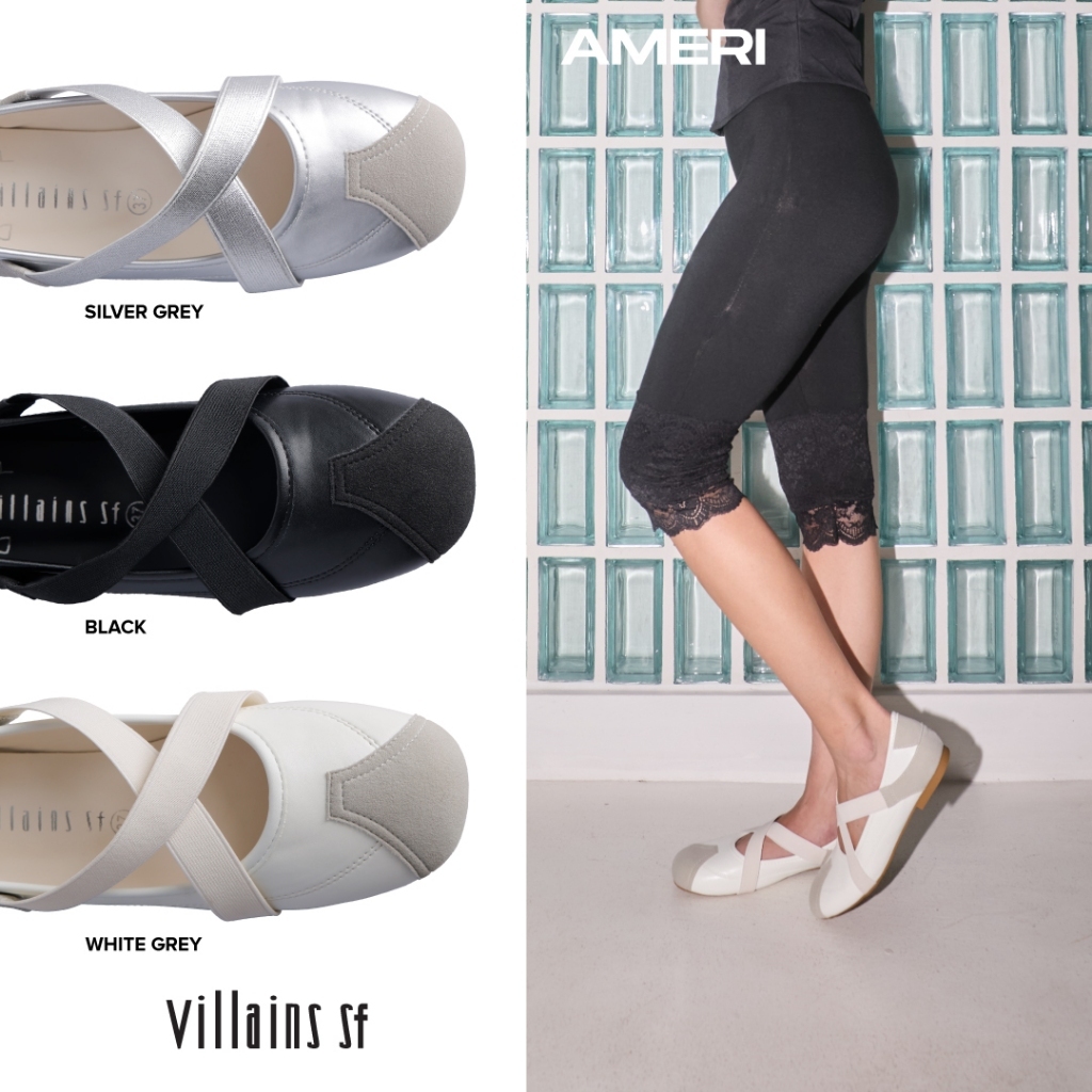Villains SF AMERI Slip-Ons รองเท้าสวมผู้หญิง ส้นสูง 0.4"