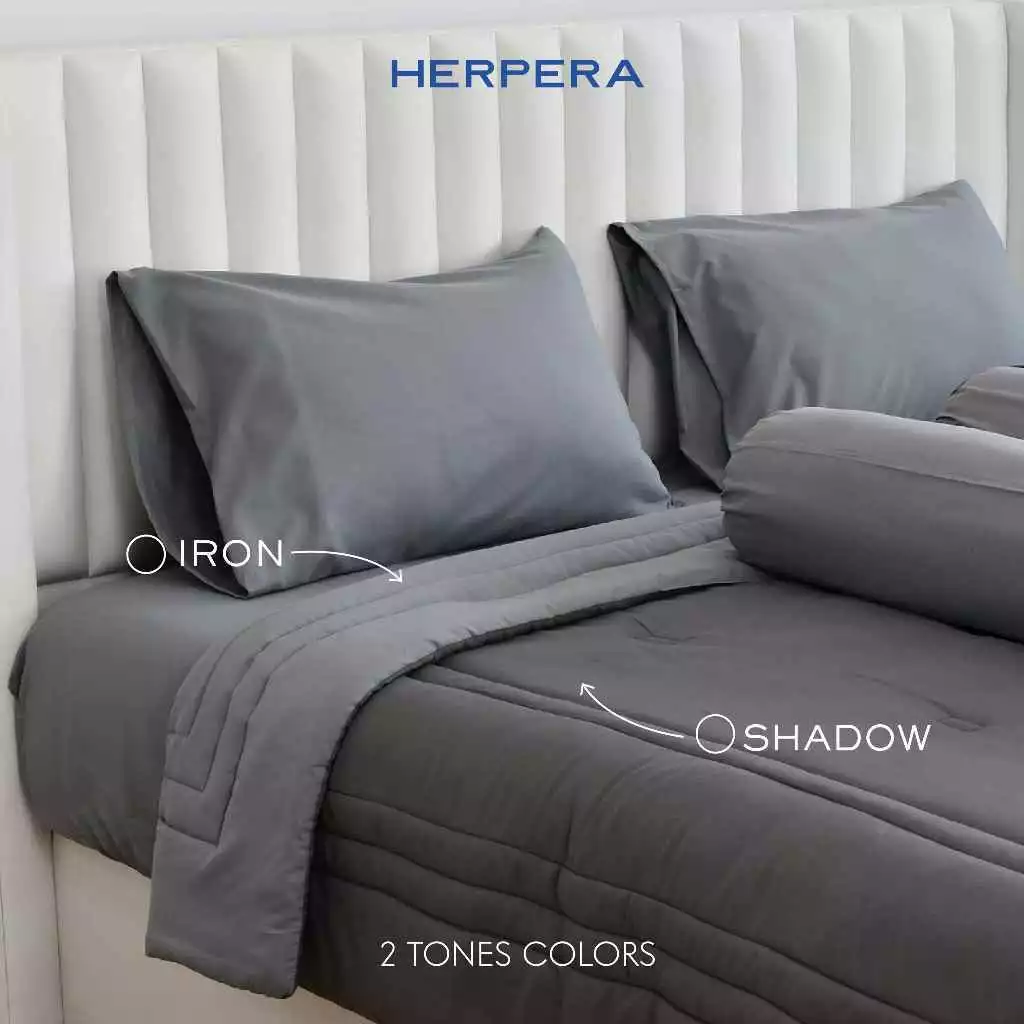 HERPERA ชุดผ้าปูที่นอน ครบเซต พร้อมผ้านวม (รวมสีทูโทน) thumbnail 6