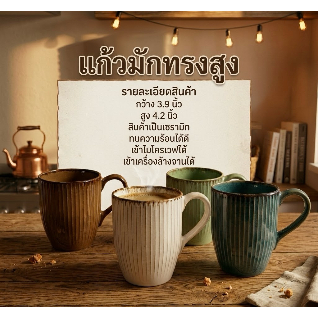 แก้วมักทรงสูงขนาด320cc.