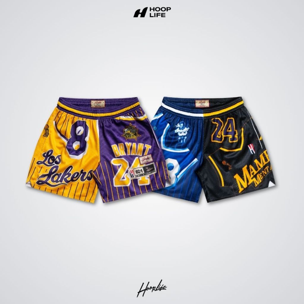 กางเกงขาสั้น กางเกงแฟชั่นเนวสตรีท HoopLife ” Los Lakers ” Mesh Shorts [2026 Edition]