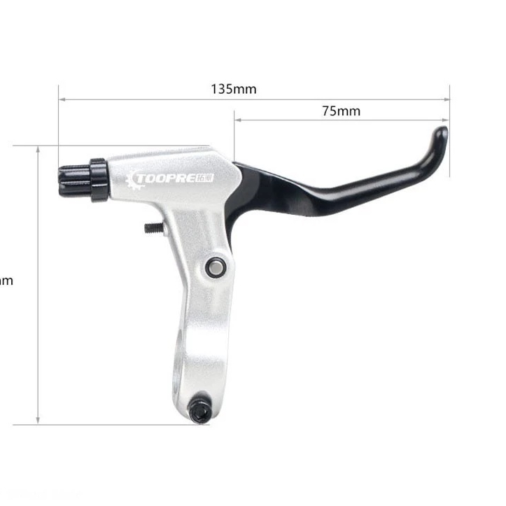 TOOPRE มือเบรกจักรยาน อลูมิเนียม 1 คู่ แคลมป์ 22.3mm สำหรับ MTB รถพับ V-Brake Mechanical Disc — صورة 2