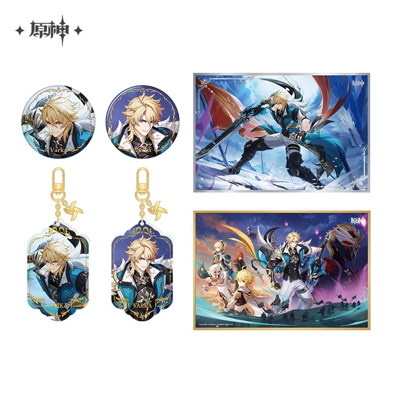 [ พร้อมส่ง / Official ] Genshin Impact Luna V ; Homeward, He Who Caught the Wind - Keychain Shikishi เกนชิน Varka