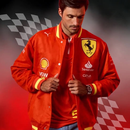(สินค้าพร้อมส่งในไทย) (แท้100%การันตี) Scuderia Ferrari F1 Men's 2024 Team Varsity Jacket