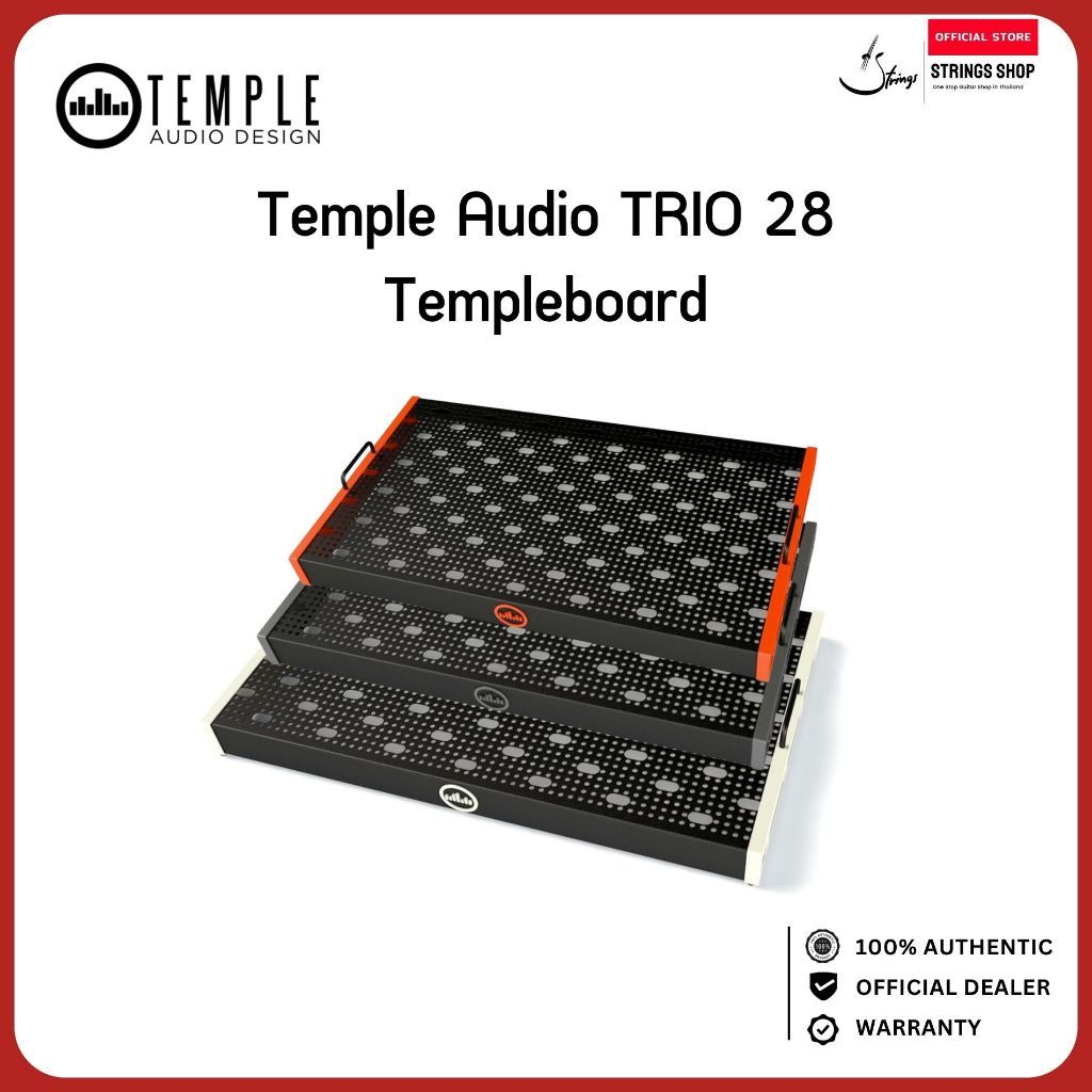 Temple Audio TRIO 28 Templeboard บอร์ดเอฟเฟค Modular Pedalboard 3 แถว 28 นิ้ว