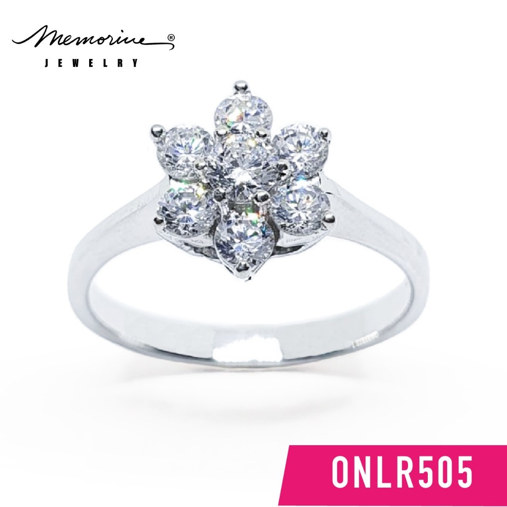 Memorine Jewelry แหวนเงินแท้ 925 ฝังเพชรสวิส (CZ) : ONLR505