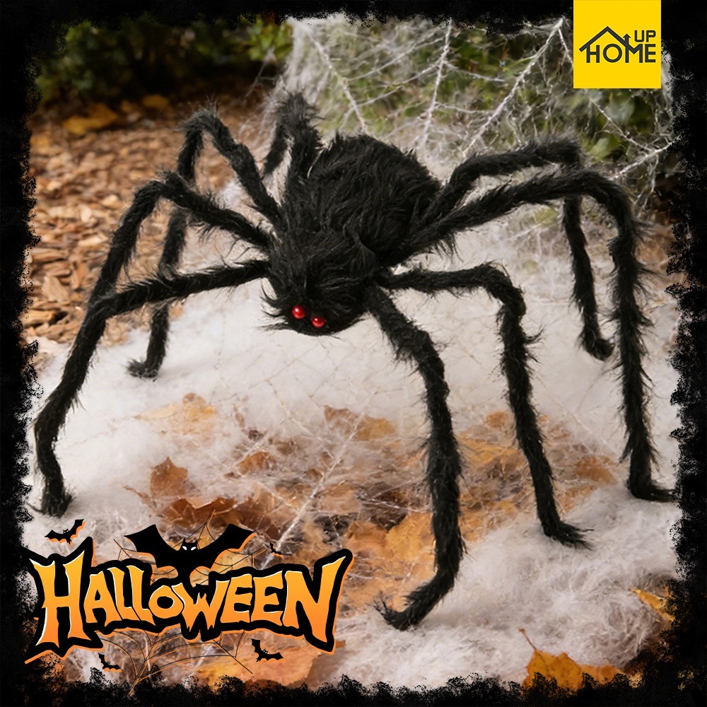 แมงมุมสำหรับตกแต่ง ของเล่นแกล้งเพื่อน 🎃Halloween Spider Decor ปาร์ตี้ฮาโลวีน ตกแต่งบาร์ /HomeUP