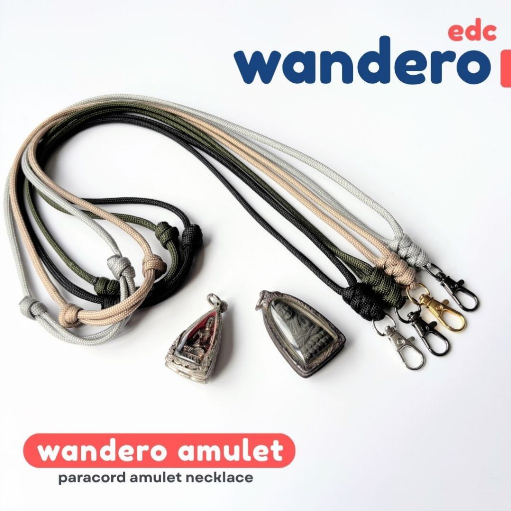 Wandero Amulet - Paracord Amulet Necklace สร้อยพระ อเนกประสงค์ เชือกพาราคอร์ด น้ำหนักเบาคงทน