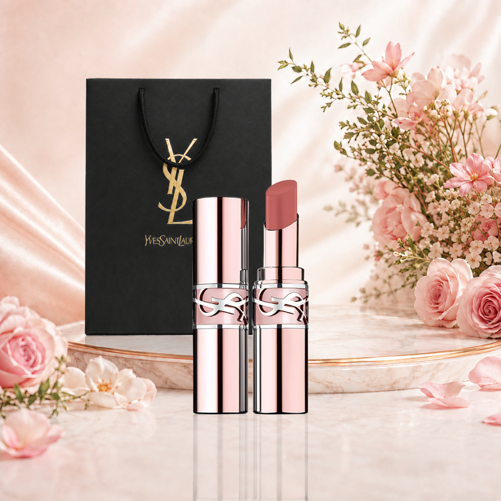 [แท้] [พร้อมส่ง]🍎 YSL Loveshine Candy Glow #5B #7B ลิปสติกแท่งสีชมพู เนื้อฉ่ำโกลว์ เงางาม ปากอิ่ม บำรุงริมฝีปาก