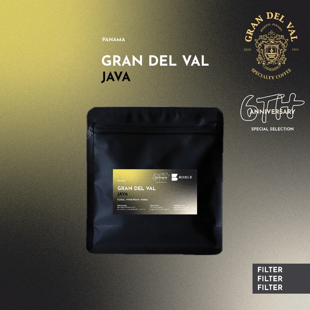KOBLE COFFEE - Panama Gran Del Val, Java Washed [เมล็ดกาแฟคั่วอ่อน Filter Specialty Grade]