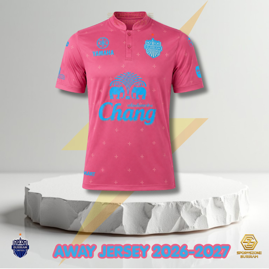 เสื้อปราสาทสายฟ้า เหย้าสีชมพู BURIRAM UNITED AWAY JERSEY 2026/27