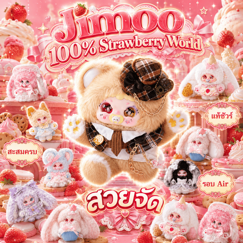 🌈Preorder Air 3 มง แบบ-บวน ❗️🐰AIr Jimoo 100% Strawberry World , New collection แบบ บวน