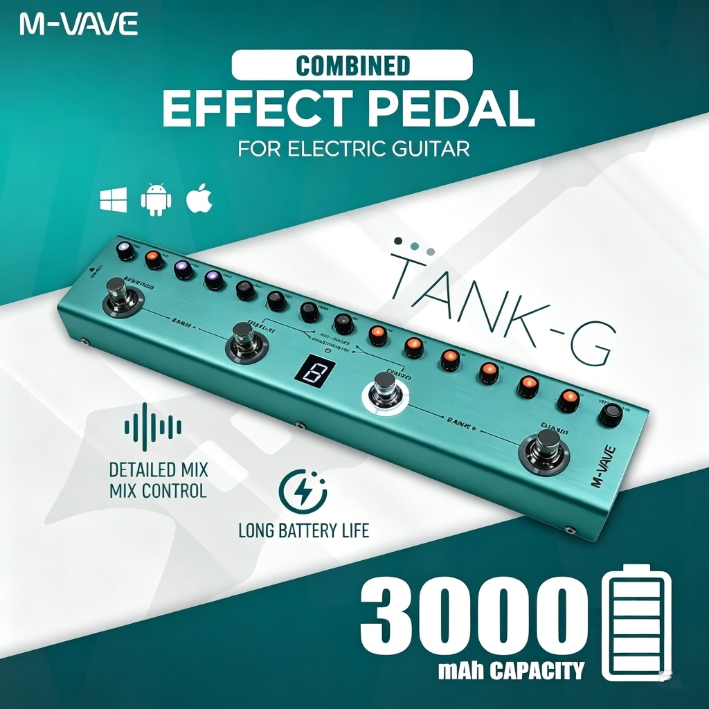 M-VAVE TANK-G V2 Guitar Pedal Digital/ TANK-G Guitar Multi Effect Processorเอฟเฟคกีตาร์