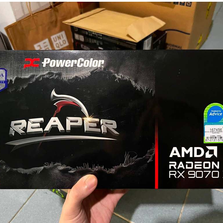 RX9070XT Powercolor Reaper 16GB ของมือหนึ่ง ไม่เเกะซีล