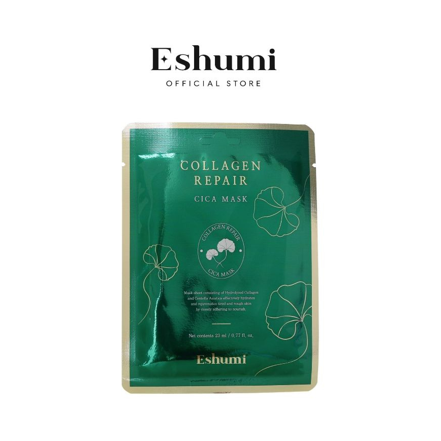 ESHUMI Collagen Repair CICA Mask 23ML มาส์กคอลลาเจน + CICA เติมความชุ่มชื้น ปลอบประโลมผิว