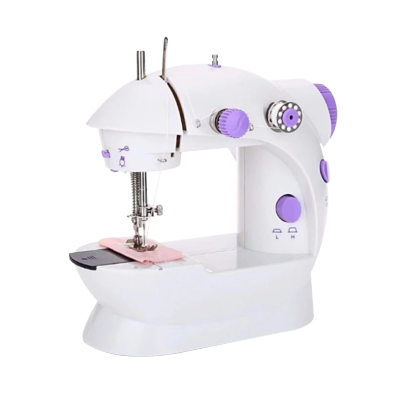 จักเย็บผ้ามินิ ขนาดพกพา จักรเย็บผ้าไฟฟ้า Mini Sewing Machine Built-in ที่ตัดด้าย ไม่ต้องใช้กรรไกร