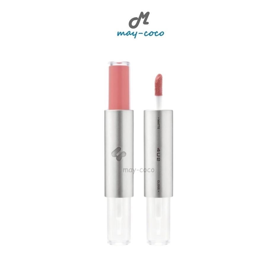 ถูก/แท้/มีไลฟ์ (2 ชิ้น 299.-) ลิป 4U2 Twogether Matte&Gloss Lip ลิปดูโอ้ ลิปกระจก เนื้อกลอส เนื้อแมท
