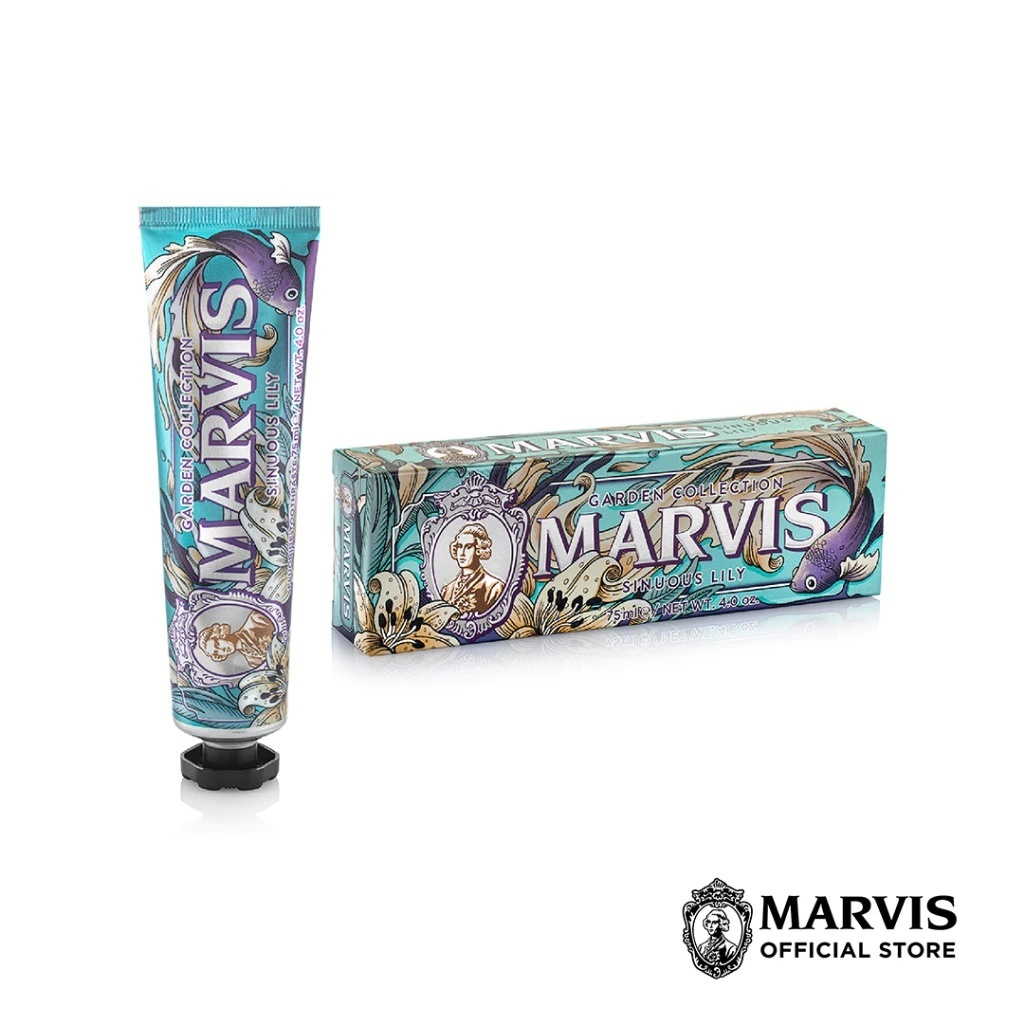 (NEW) MARVIS SINUOUS LILY 75ML / มาร์วิส ซินนิวอัสลิลลี่ 75 ม.ล.+ Marvis Anti‑Allergic Toothbrush ขน