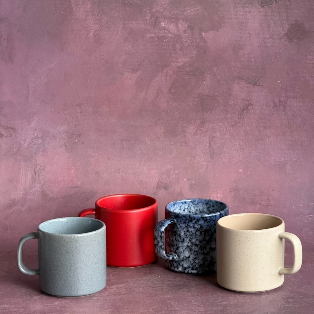 แก้วเซรามิค แก้วน้ำ Mug สีครีม แก้วมีหู ความจุ 250 ml เข้าไมโครเวฟได้ - AT1CERAMIC