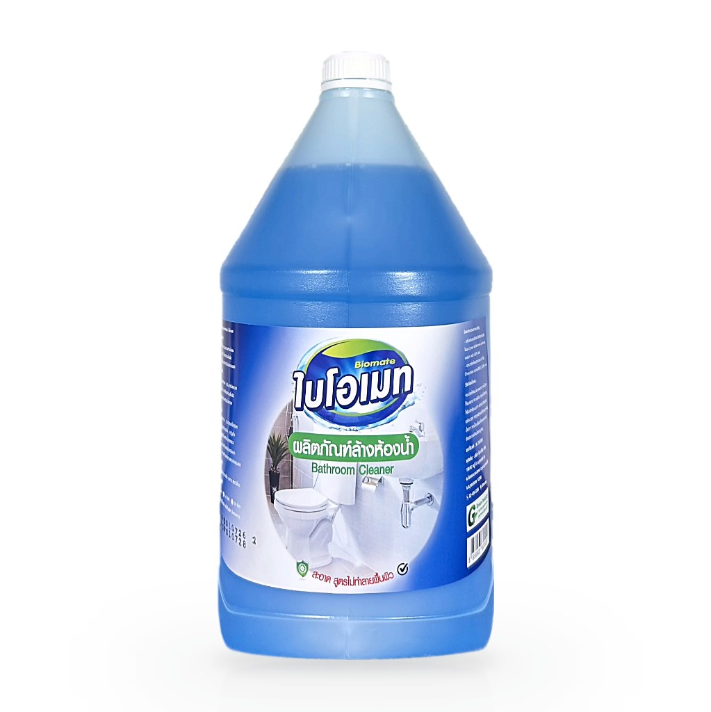 BIOMATE ไบโอเมท | ผลิตภัณฑ์ล้างห้องน้ำ สูตรเข้มข้น ขนาด 3.8 ลิตร (1 แกลลอน) · รหัส BIOMATE-BATHROOM-