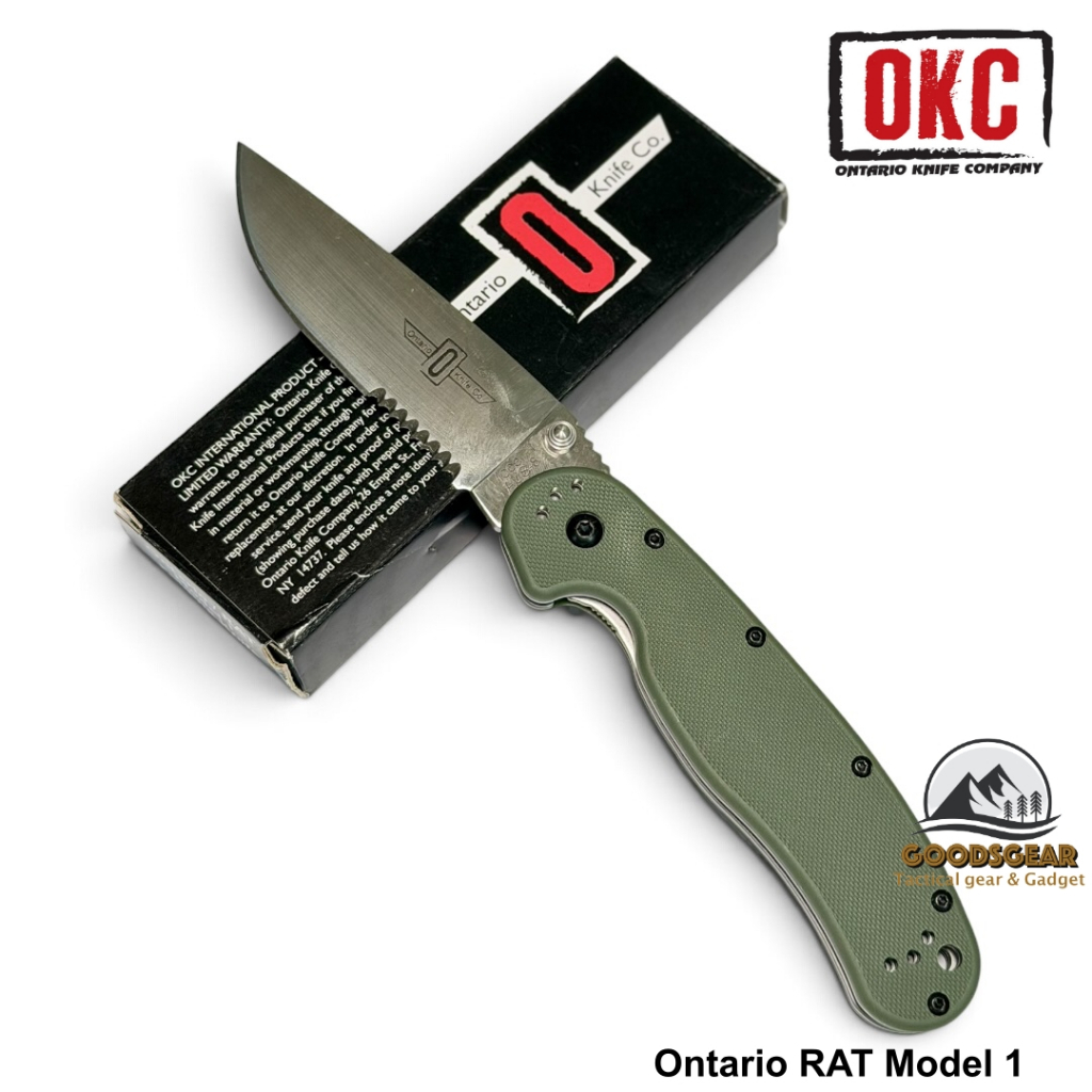 มีดพับ Ontario RAT Model 1, AUS 8 Stainless Steel-8849