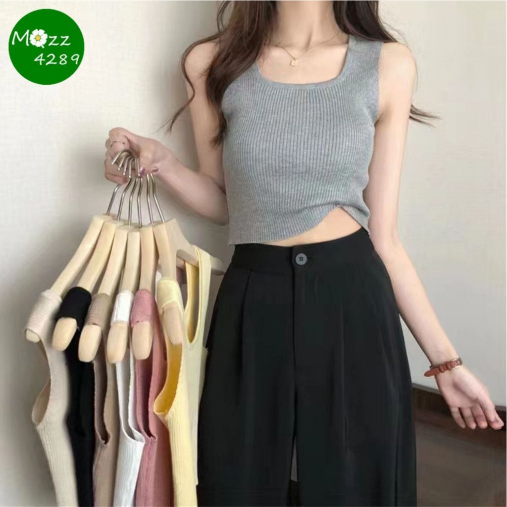 MQzz4289 *พร้อมส่ง* เสื้อไหมพรม เสื้อกล้าม ใส่สวย ผ้านิ่มมากๆ ใส่สบายวันชิลล์ๆ Free Size