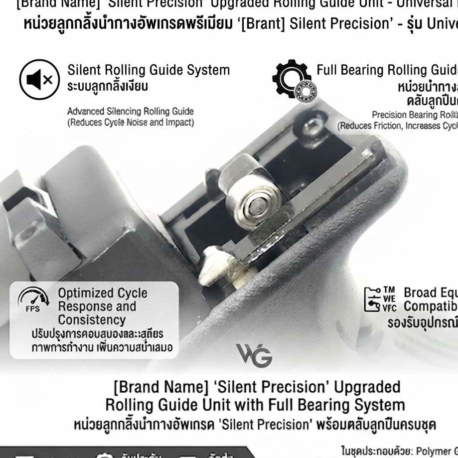 Hammer Bearing 8mm สไลด์ลื่นไม่ติดขัด สำหรับตกแต่ง มี 8mm และ9mm