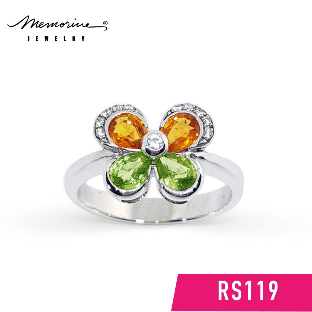 Memorine Jewelry แหวนเงินแท้ 925 ฝัง Fancy Sapphire : RS119