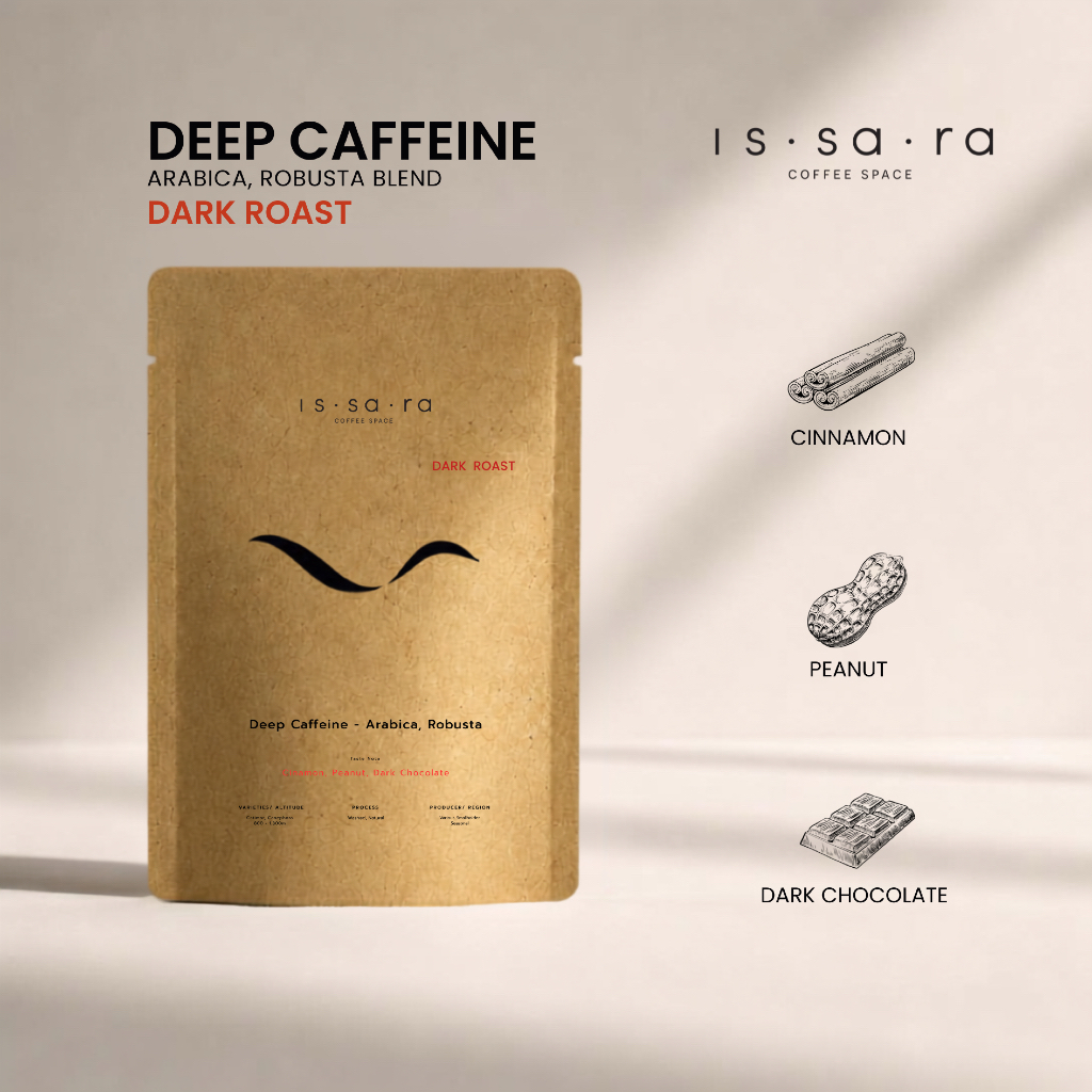ISSARA Coffee Space เมล็ดกาแฟ Deep Caffeine Blend - Arabica, Robusta