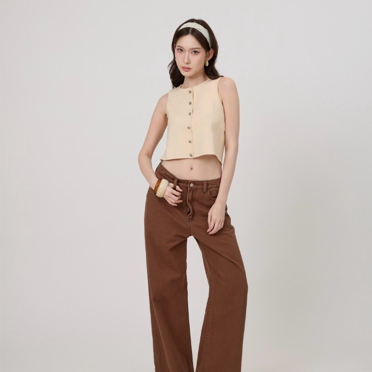 [ Fabrique.co ] - Button Knit Vest เสื้อแขนกุด แฟชั่นผู้หญิง