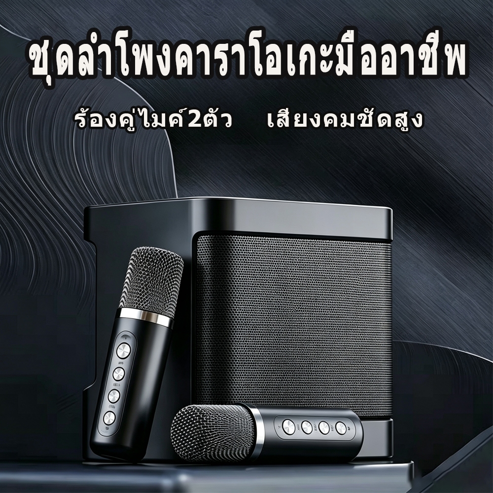 YS219、YS203、YS223 ลำโพงบลูทูธ พลังงานสูง ไมโครโฟนคู่ ลำโพงพร้อมไมค์ บลูทูธไร้สาย คาราโอเกะ