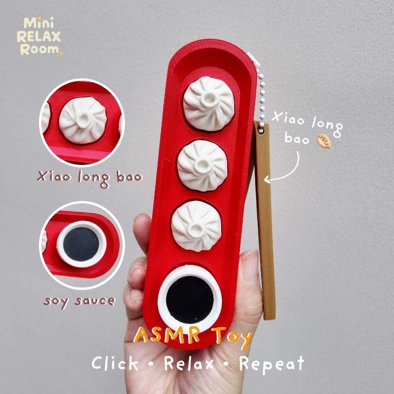 ASMR Clicker เสี่ยวหลงเปาจิ๋ว Xiao Long Bao 🥟 ของเล่นคลายเครียด กดเพลิน เสียง Clicky ASMR Toy พร้อมต