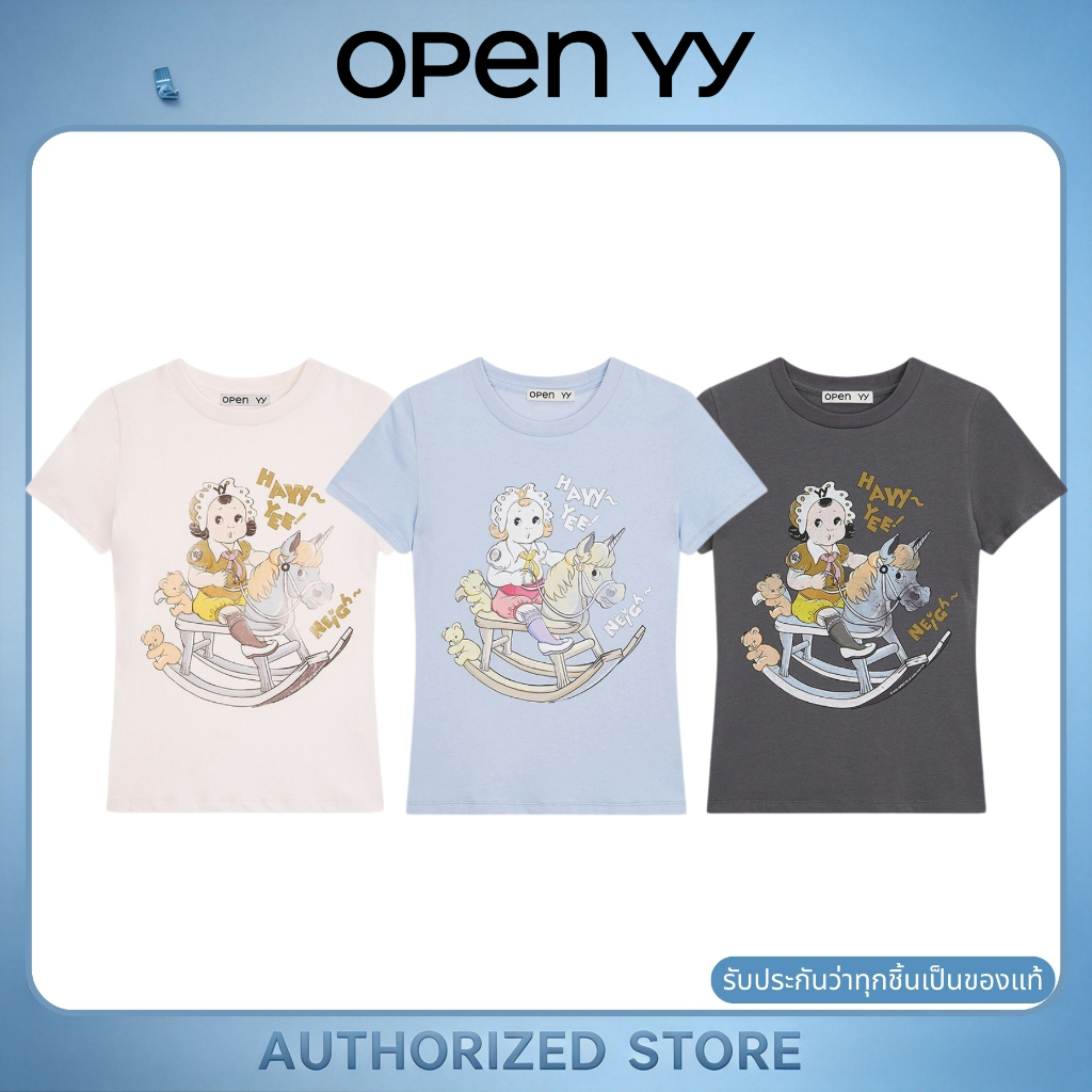 OPEN YY ROCKING BABY TEE เสื้อตัวสั้น