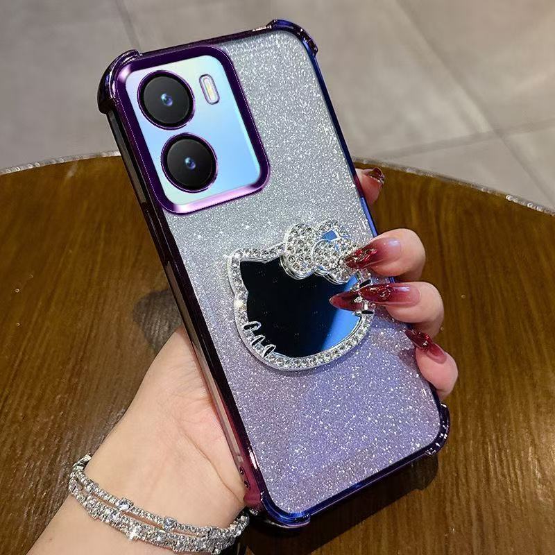 เคส กันกระแทกมุม สำหรับ OPPO A6S A6 A6X A6T A6C X9 X9PRO X9Ultra A3 A3X A5i A5X A5PRO A6PRO กระจกแต่งหน้า ตั้งได้ 5KD