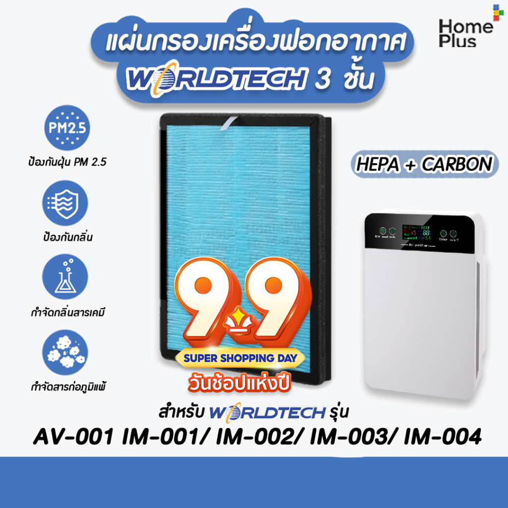 [พร้อมส่งจากไทย] แผ่นกรอง เครื่องฟอกอากาศ รุ่น AV-001 IM-001, IM-002, IM-003, IM-004 AVANA MGT WORLD