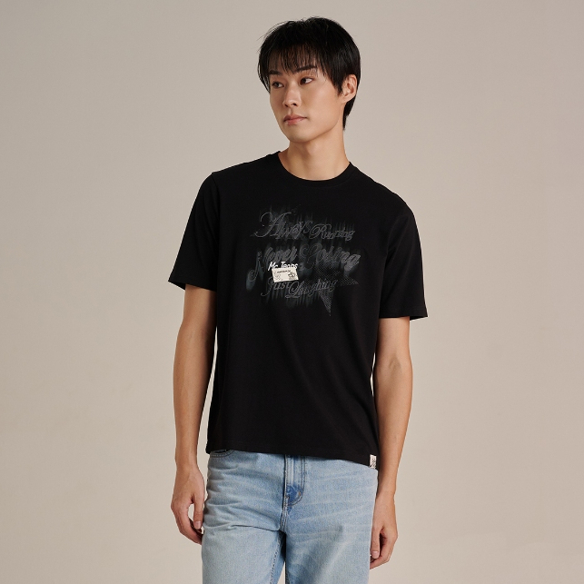 Mc JEANS (แม็คยีนส์) เสื้อยืดผู้ชาย เสื้อยืดแขนสั้น ทรงเรกูลาร์ Regular Fit T-Shirt มีใให้เลือก 2 สี MTTZC42